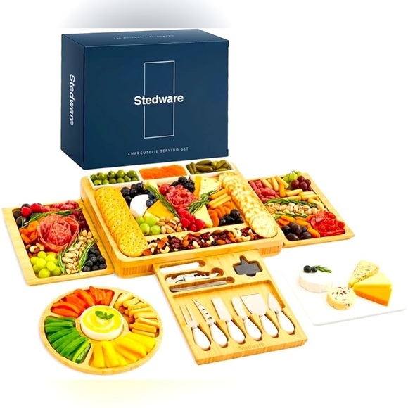 STEDWARE HOLIDAY Charcuterie + Cheese Board Set New in Box FALL CHARCUTERIE - Picture 4 of 12